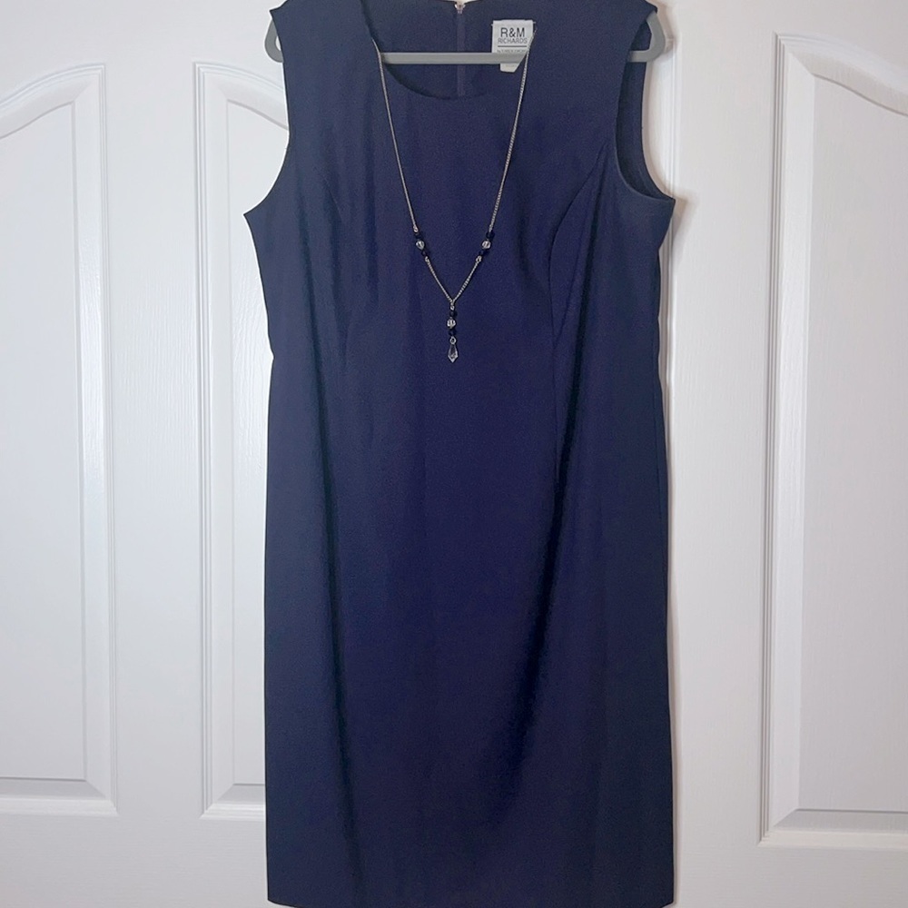 R & M Richards by Karen Kwong - Deep Purple - size 16 with detachable necklace